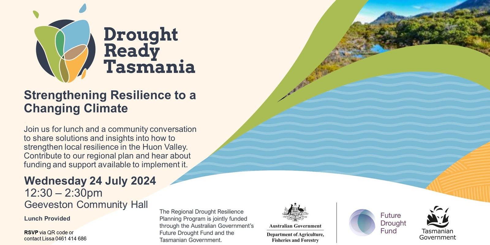 Banner image for Strengthening Resilience in the Huon -  Geeveston Community Conversation