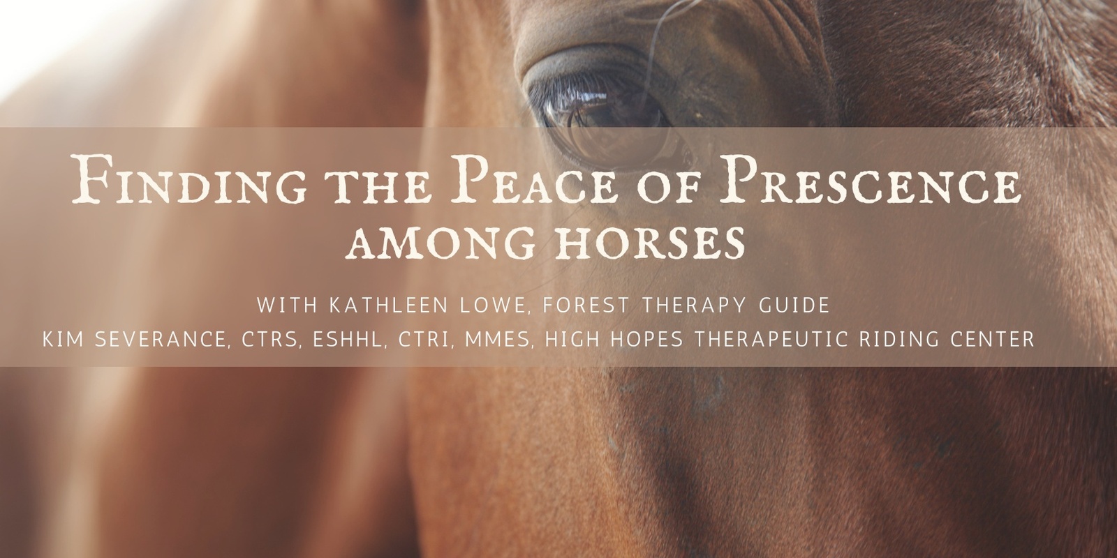 Banner image for Finding the Peace of Presence Among Horses