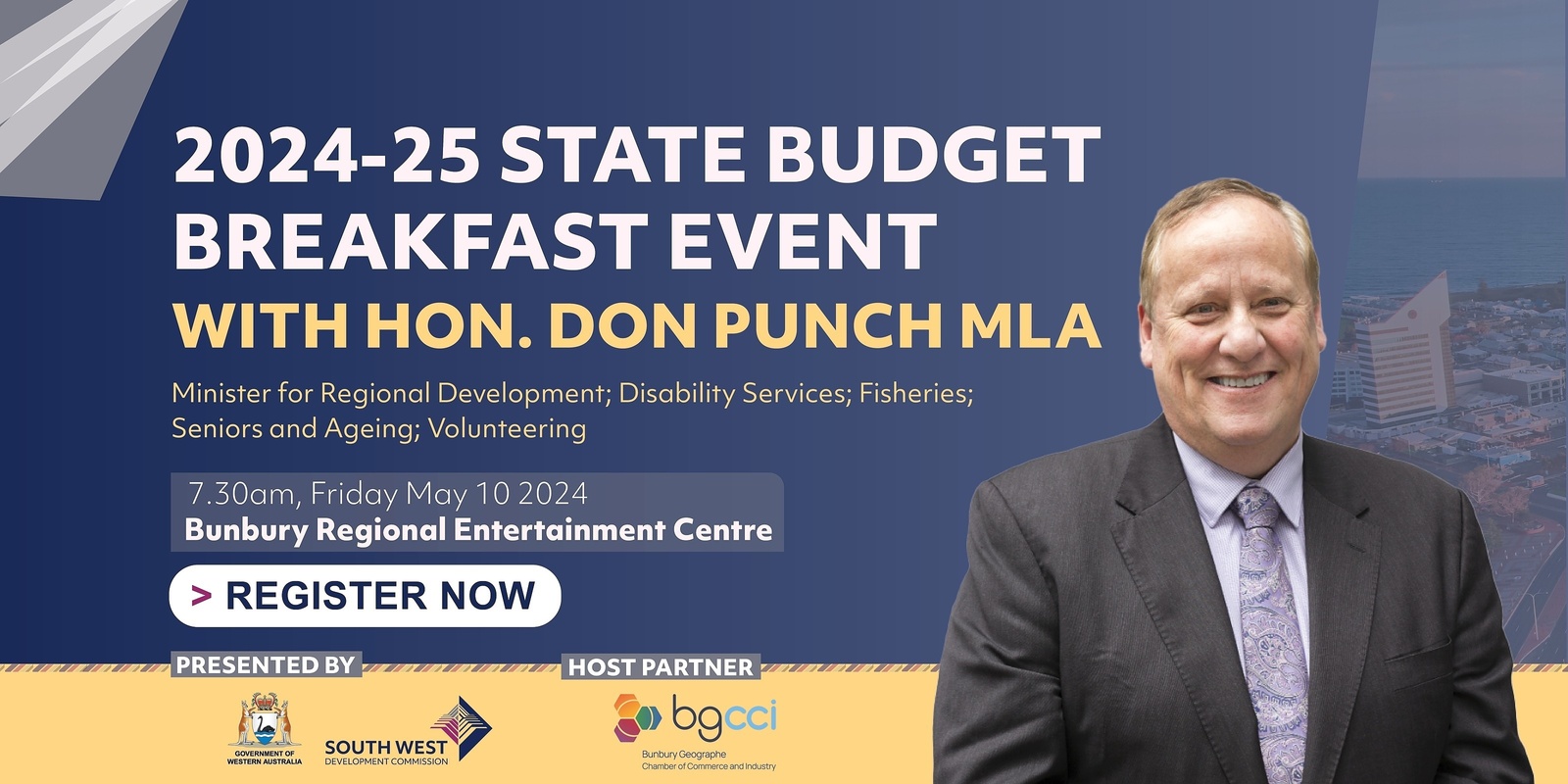 Banner image for 2024-25 State Budget Breakfast with Don Punch MLA