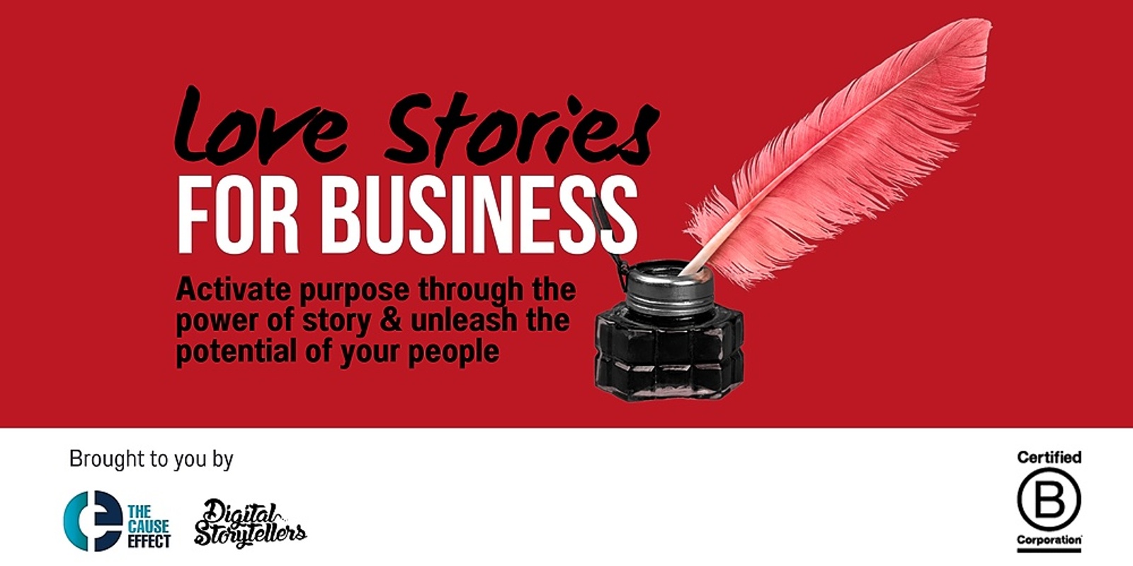 Banner image for "Love Stories for Business" Webinar