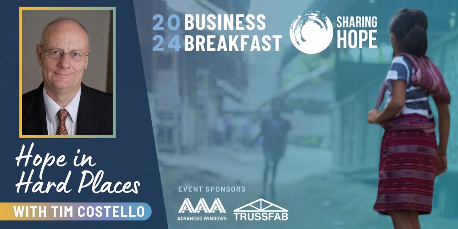 Banner image for Hope in Hard Places: Sharing Hope Business Breakfast