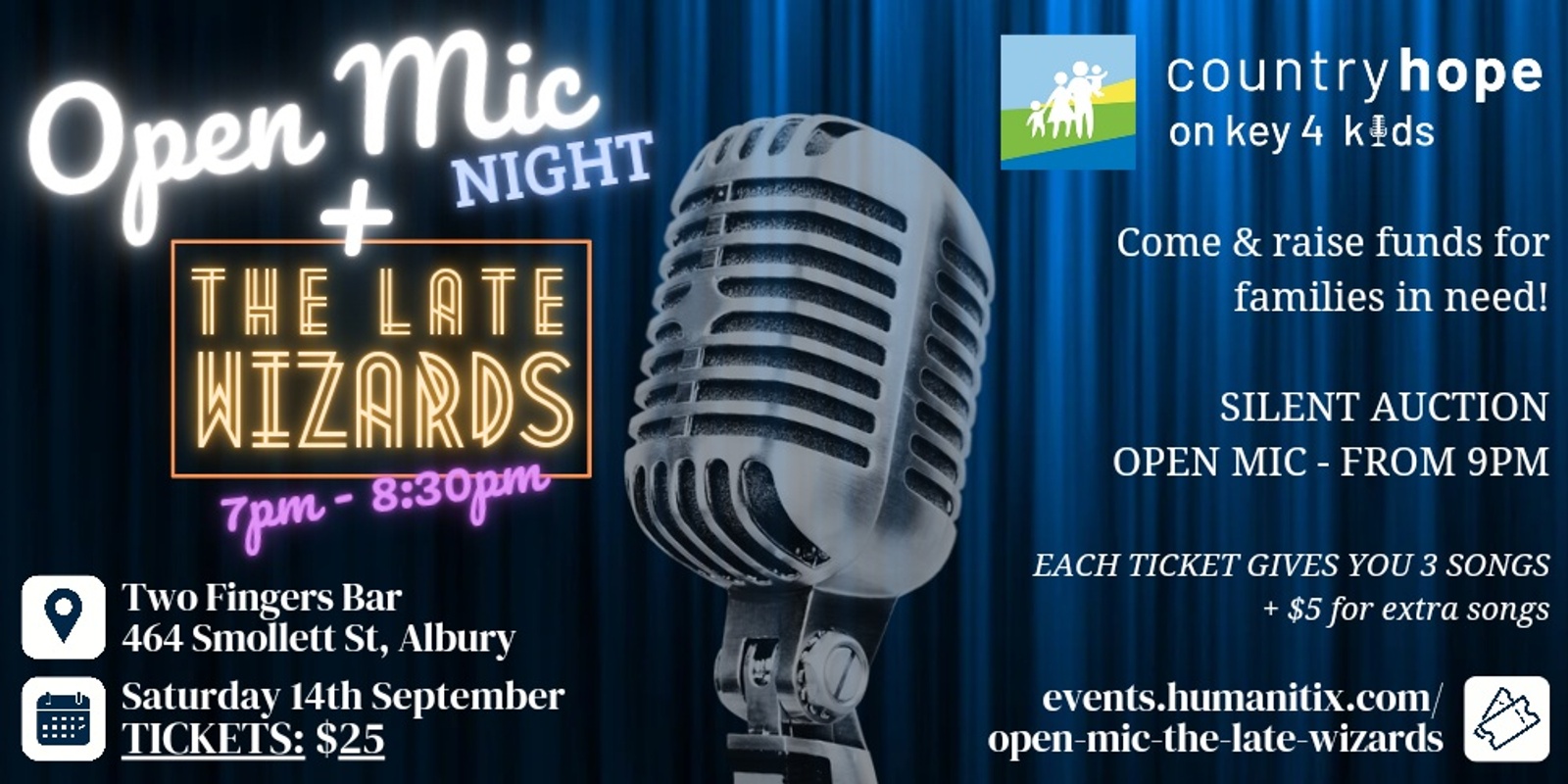 Banner image for Open Mic + The Late Wizards