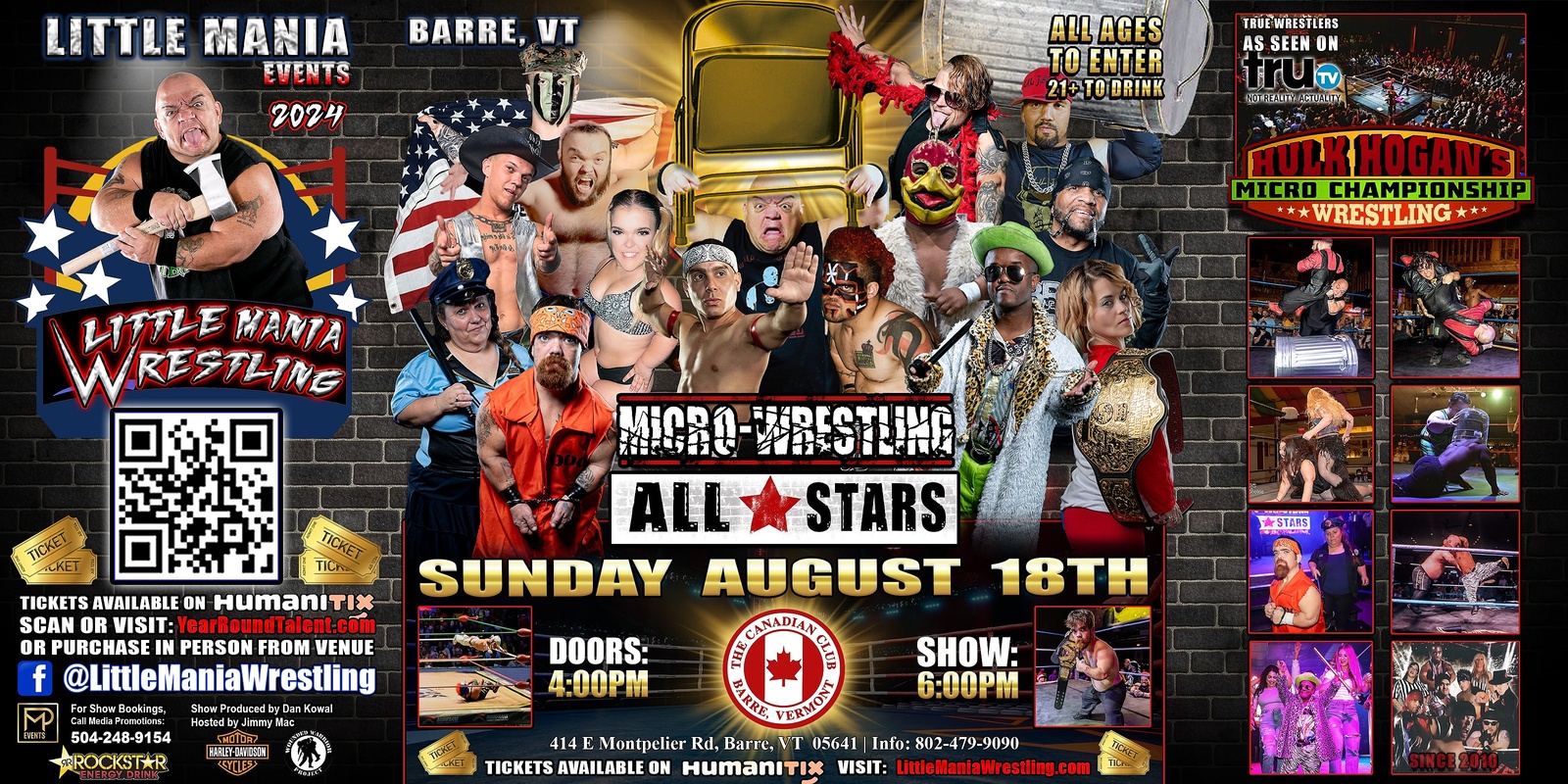 Banner image for Barre, VT - Micro-Wrestling All * Stars: Little Mania Rips Through The Ring!