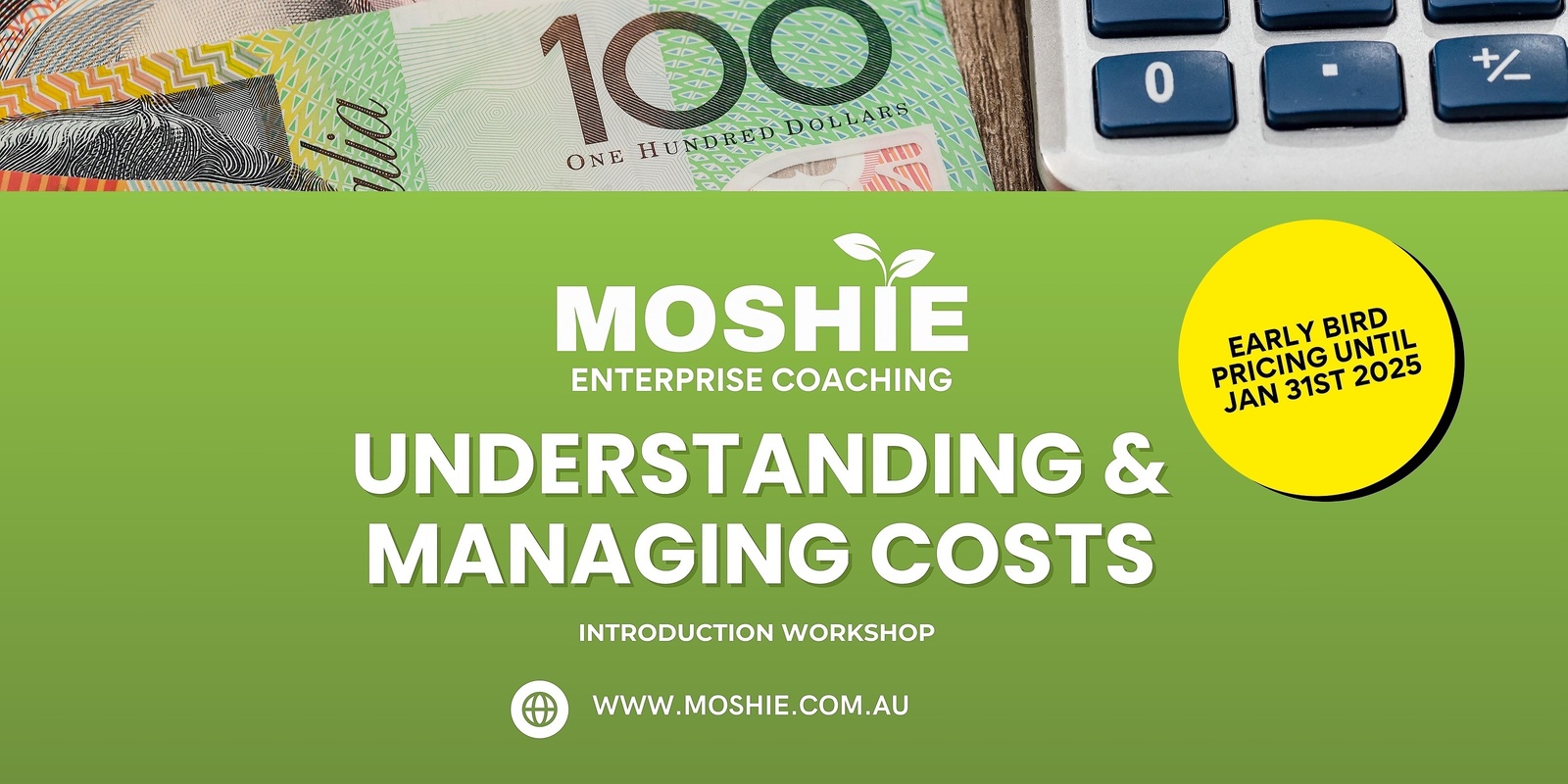 Banner image for INTRODUCTION TO MANAGING AND UNDERSTANDING COSTS FOR GREENLIFE BUSINESSES