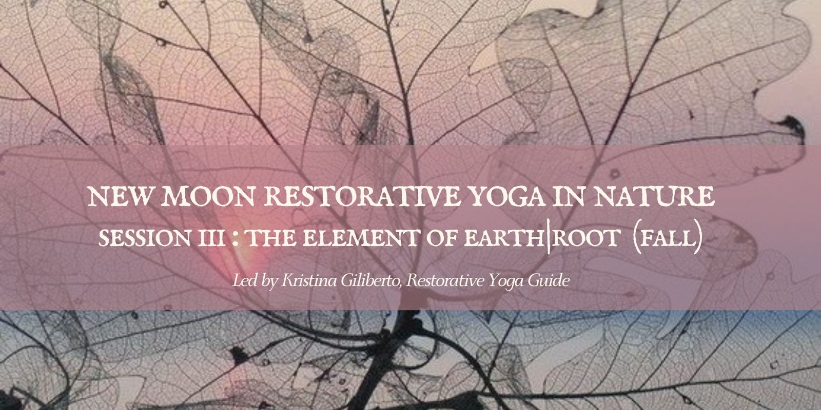 Banner image for New Moon Restorative Yoga in Nature: Working with the Element of Earth/Root