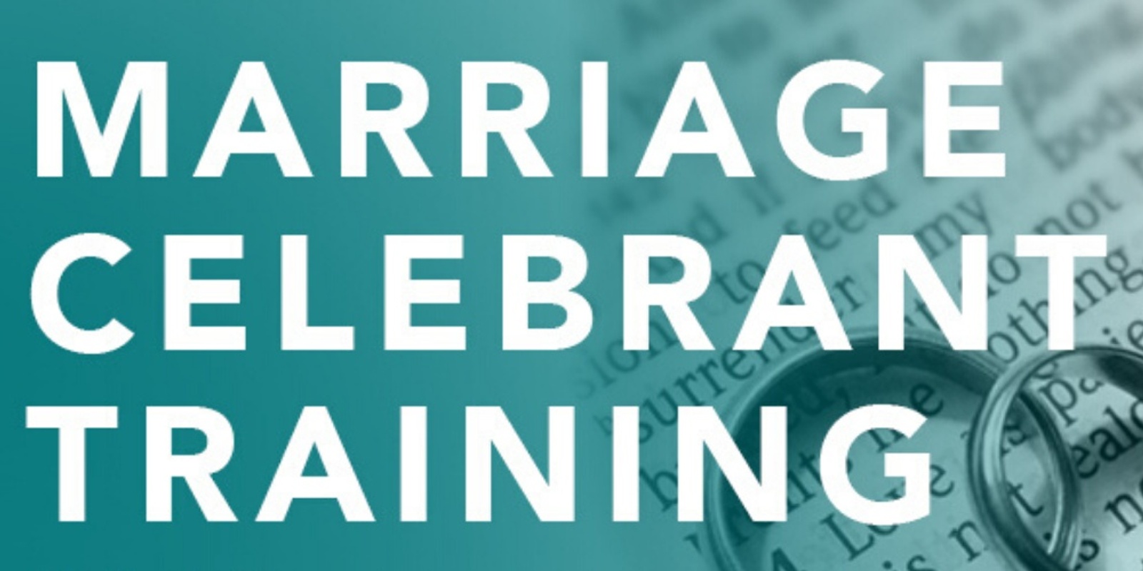 Banner image for Marriage Celebrant Training 2022