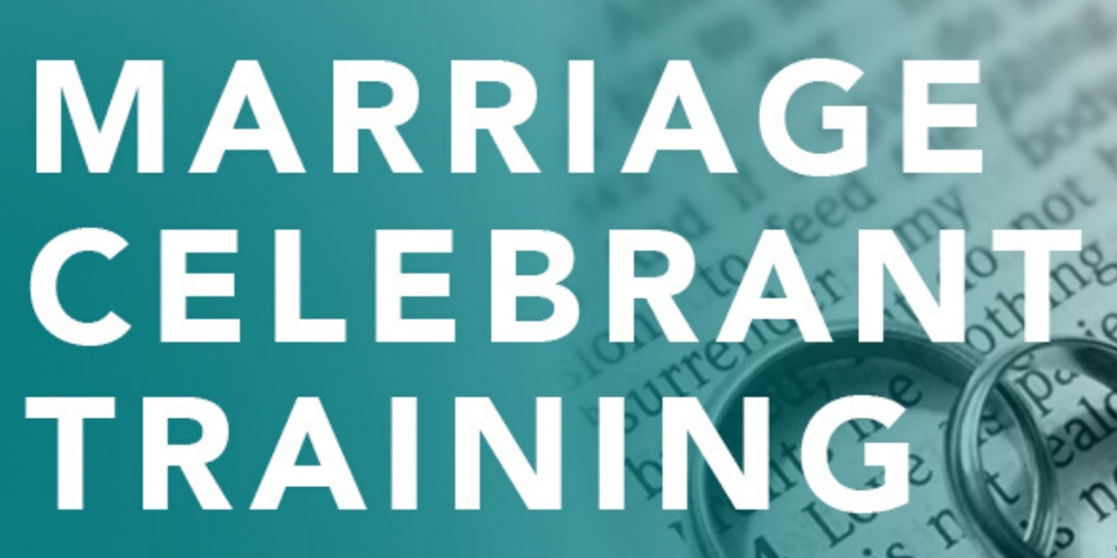 Banner image for Marriage Celebrant Training Mar 2025