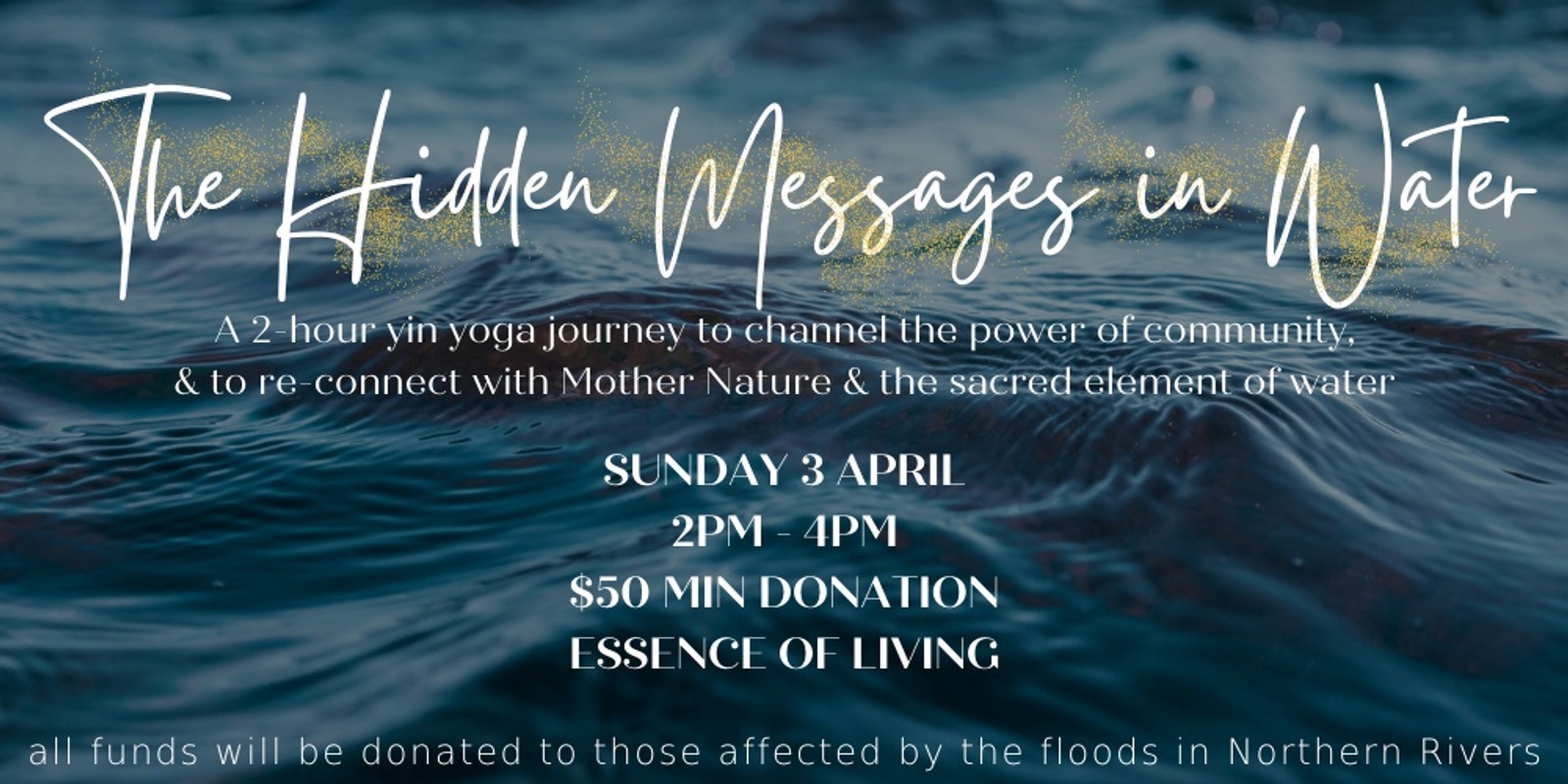 Banner image for The Hidden Messages in Water - Yin Yoga for the Collective