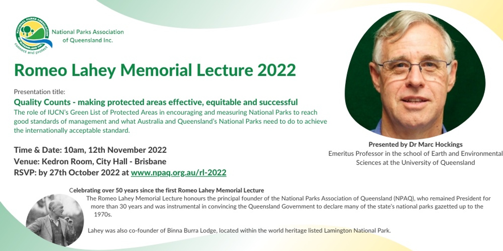 Banner image for NPAQ Romeo Lahey Memorial Lecture 2022