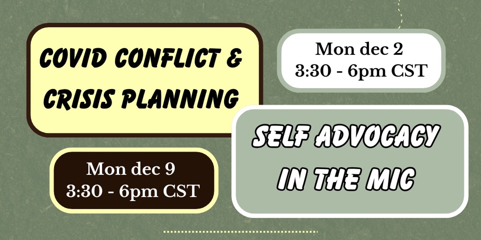 Banner image for Skills Workshop: *Self Advocacy in the MIC*: Mon Dec 9