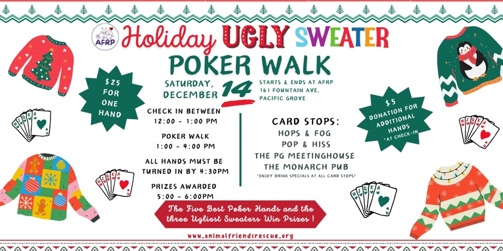 Banner image for AFRP Holiday Ugly Sweater Poker Walk