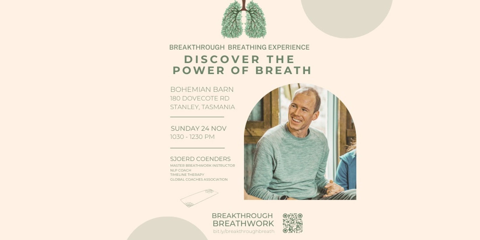 Banner image for 24/11/2024 Breakthrough Breathwork Experience: become the best version of yourself through your breath!