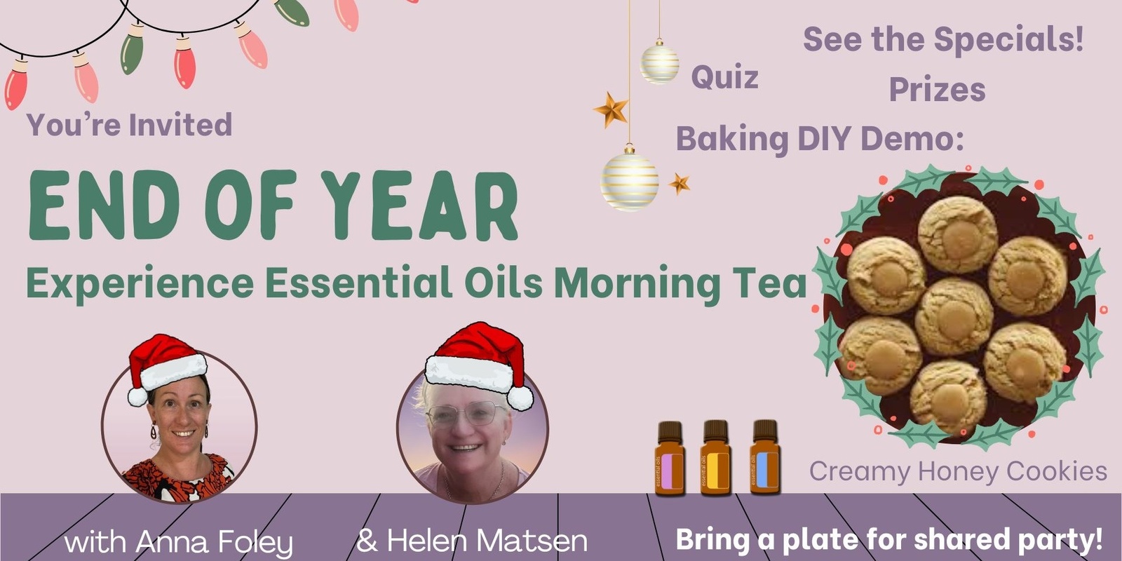 Banner image for Let's Enjoy!  End of Year "Experience Essential Oils" morning tea - Boonah