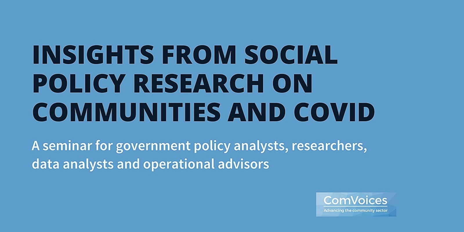 Banner image for Insights from social policy research on communities and COVID