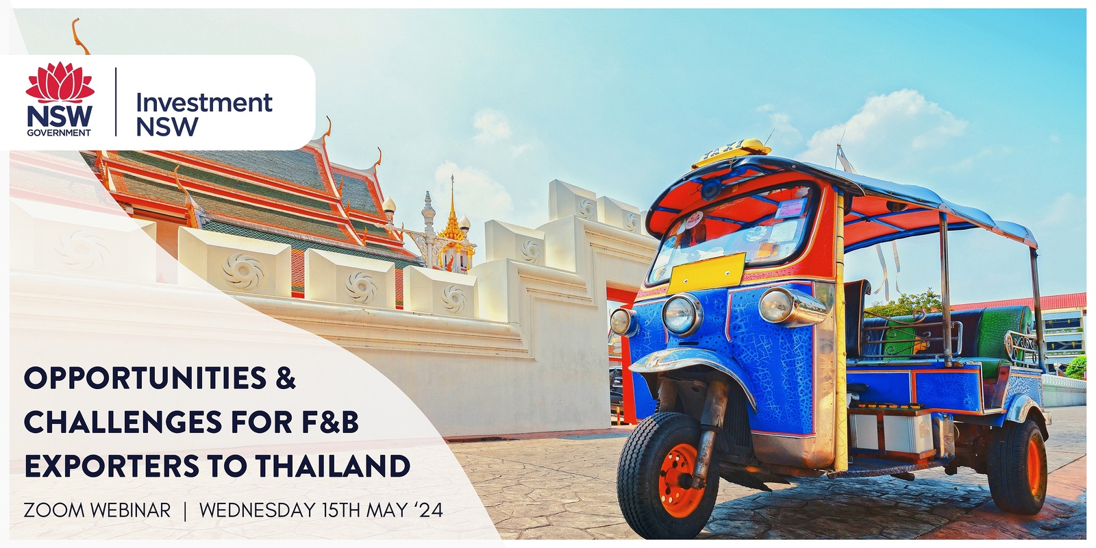 Banner image for Opportunities & Challenges for F&B Exporters to Thailand Webinar