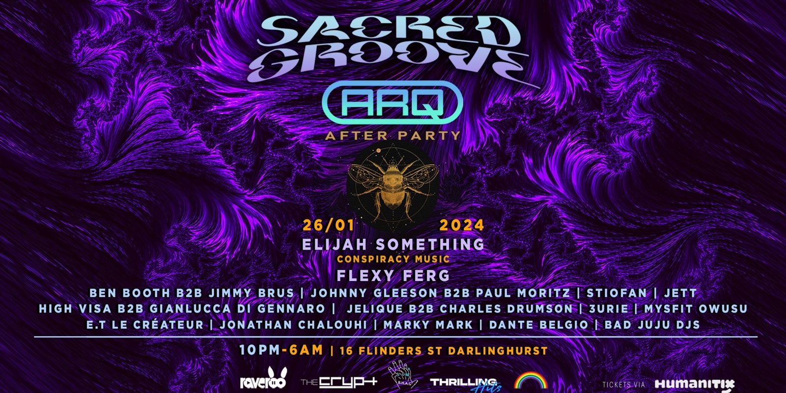 Banner image for SACRED GROOVEE // JAN 26 // FEAT.ELIJAH SOMETHING (CONSPIRACY MUSIC) & FLEXY FERG //AFTER PARTY