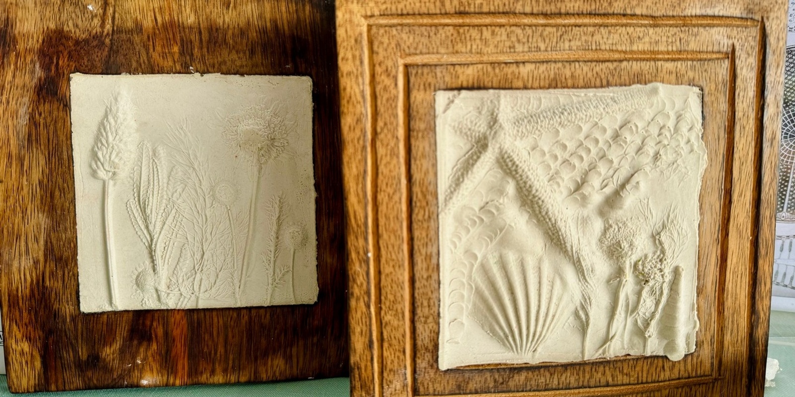 Banner image for Summer holiday session: Plaster cast nature tiles