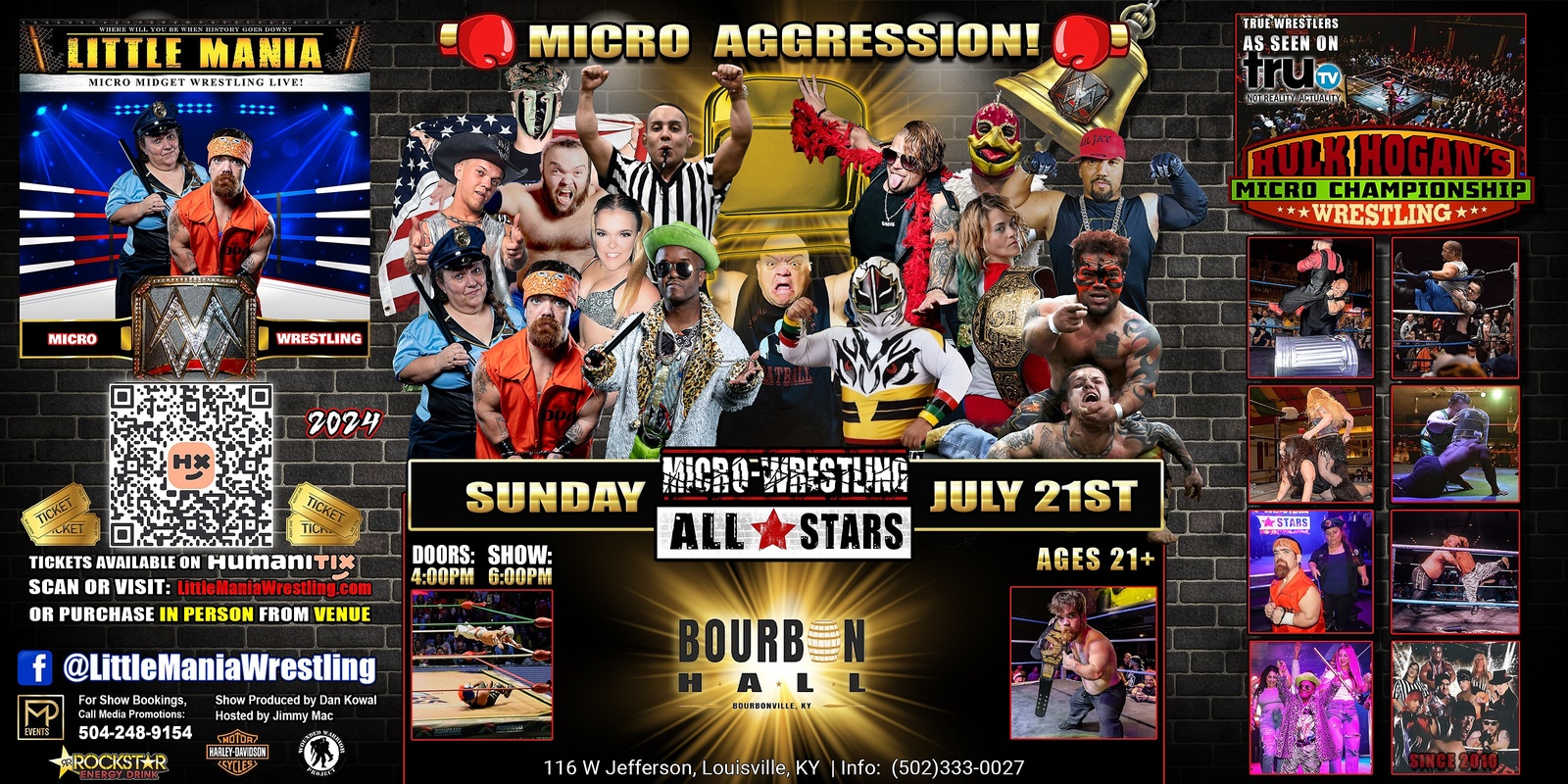 Banner image for Louisville, KY - Micro-Wrestling All * Stars: Little Mania Rips Through the Ring!