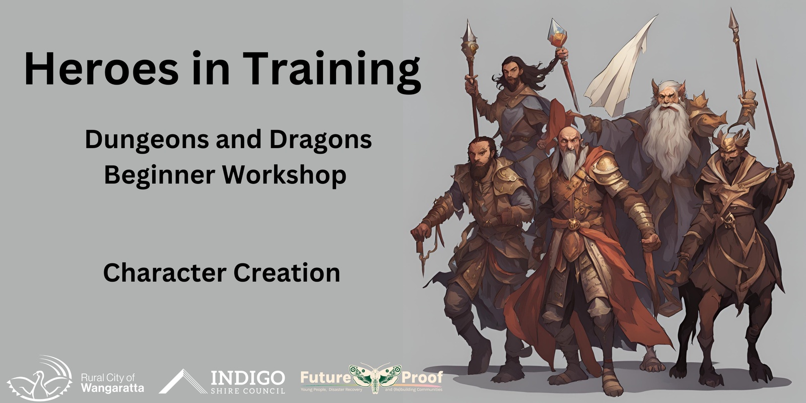 Banner image for Dungeons and Dragons, Heroes in Training Workshop - Character Creation & Starting