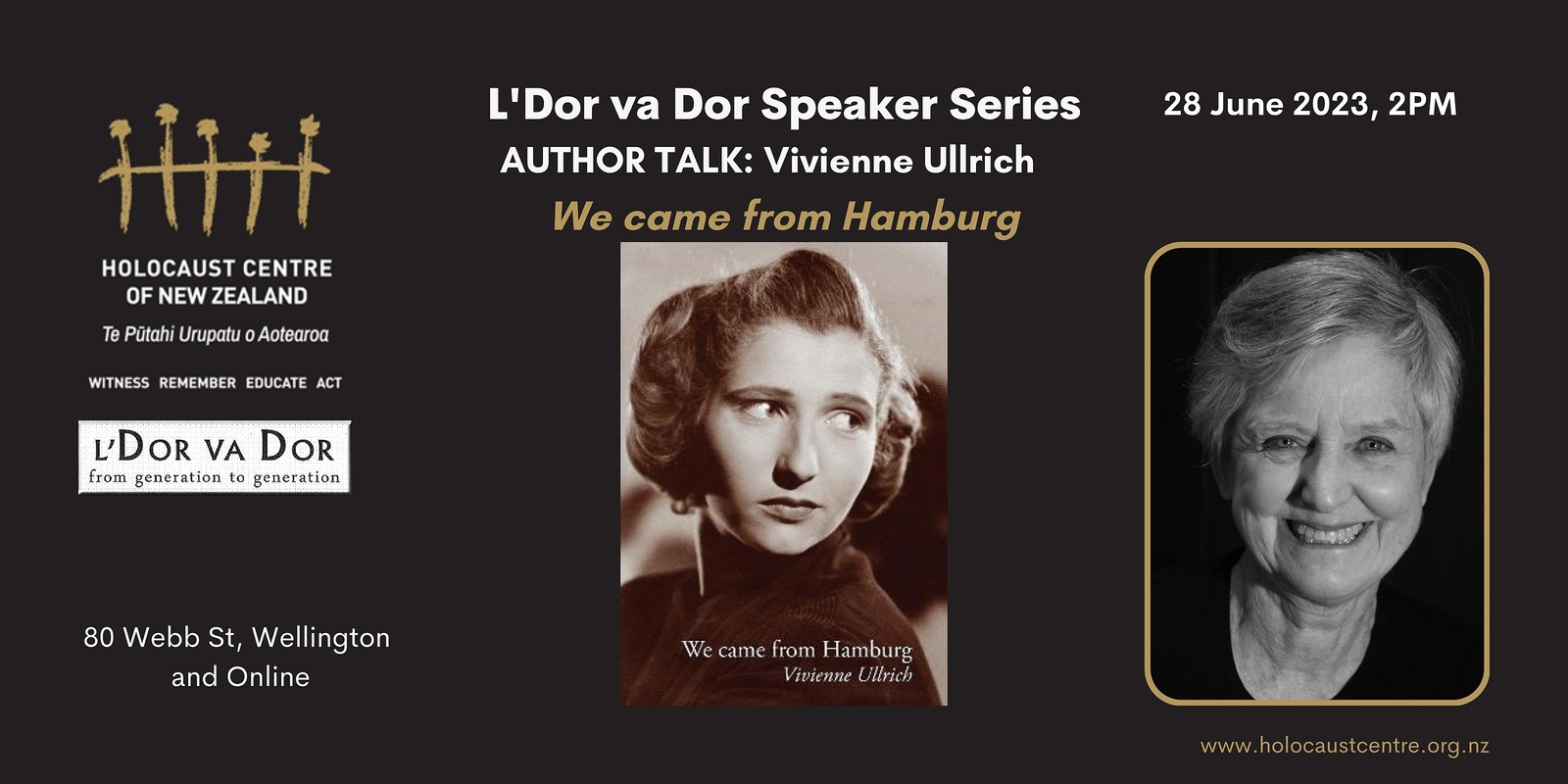 L'Dor Vador Series 2023 - Author Talk: We Came From Hamburg - Vivienne Ullrich