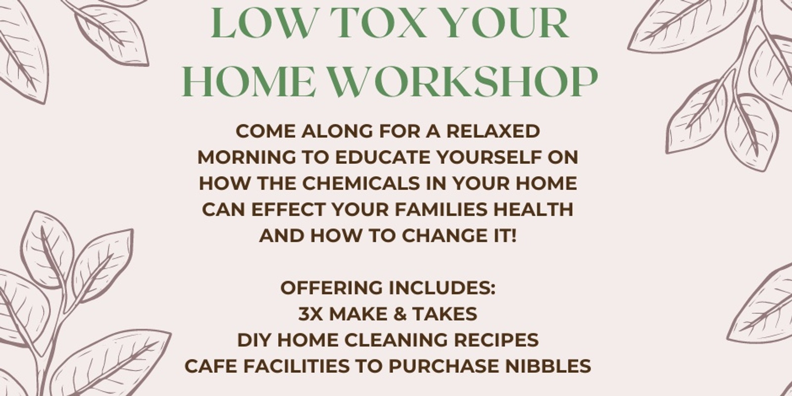 Banner image for Low Tox your Home Workshop