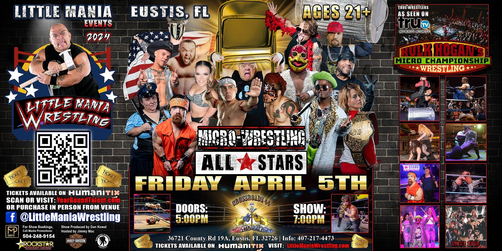 Banner image for Eustis, FL - Micro-Wrestling All * Stars: Little Mania Rips Through the Ring!