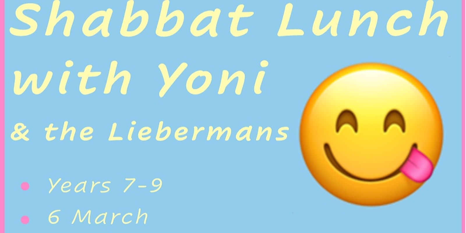 Banner image for Shabbat Lunch with Yoni