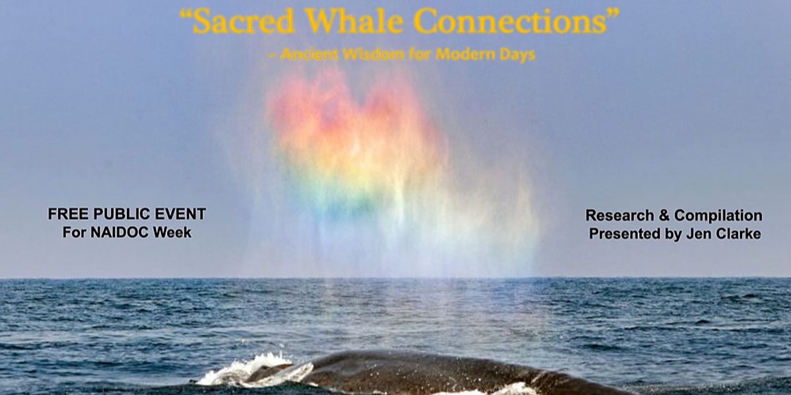Banner image for WILLIAMSTOWN - NAIDOC WEEK "Sacred Whale Connections" - FREE PRESENTATION