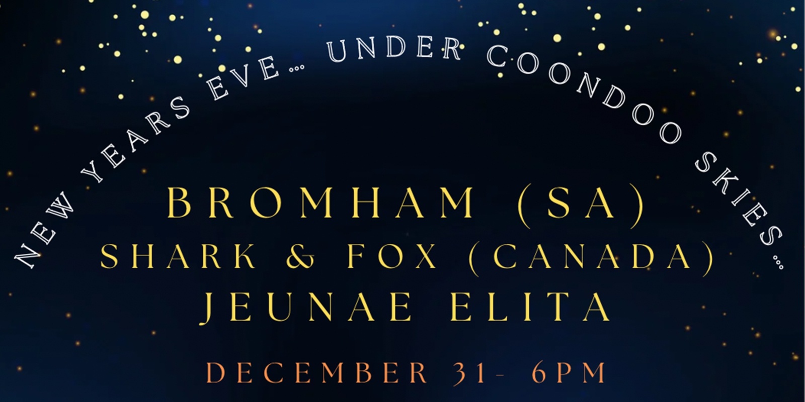 Banner image for New Years Eve.... Under Coondoo Skies