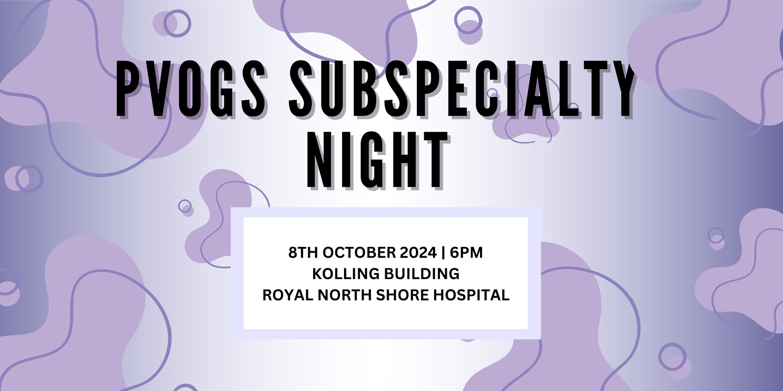 Banner image for PVOGS Subspecialty Night 2024