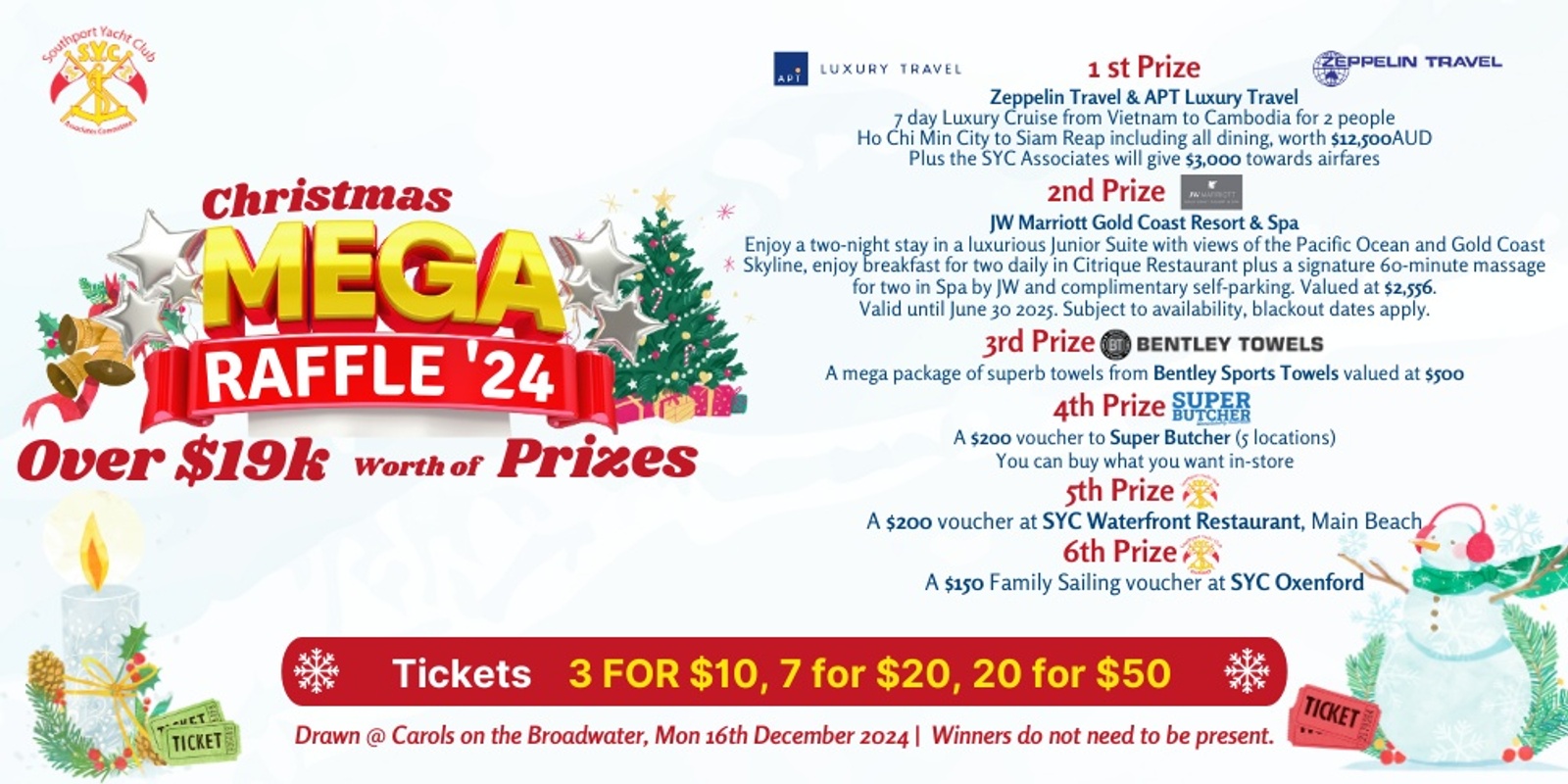 Banner image for SYC Associates Committee Christmas MEGA Raffle 2024