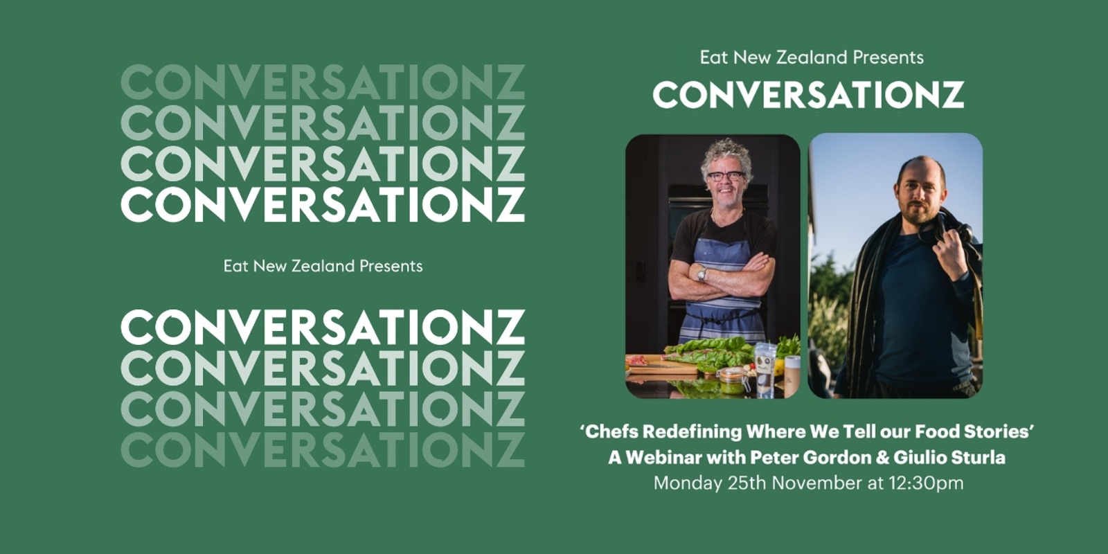 Banner image for Chefs Redefining Where We Tell our Food Stories with Peter Gordon & Giulio Sturla 