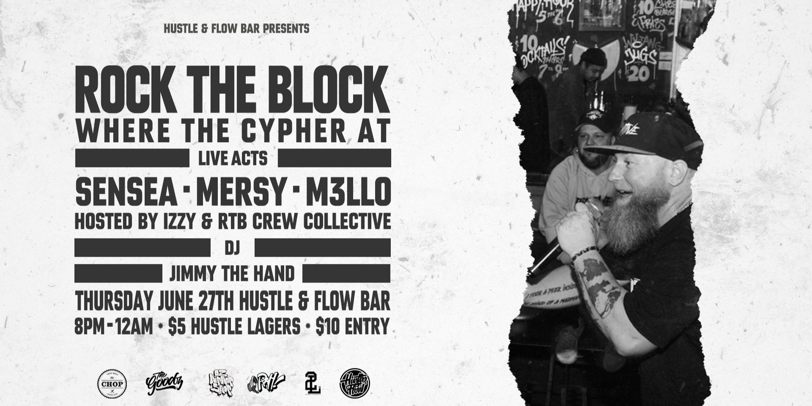 Banner image for ROCK THE BLOCK - SENSEA / MERSY / M3LLO