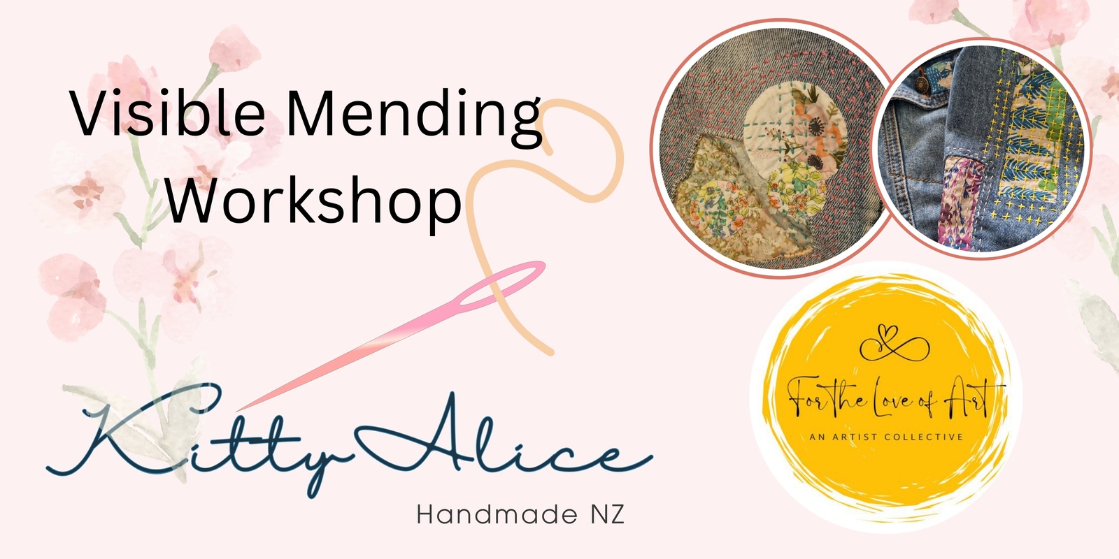 Banner image for Visible mending taster workshop  with  Kitty-Alice