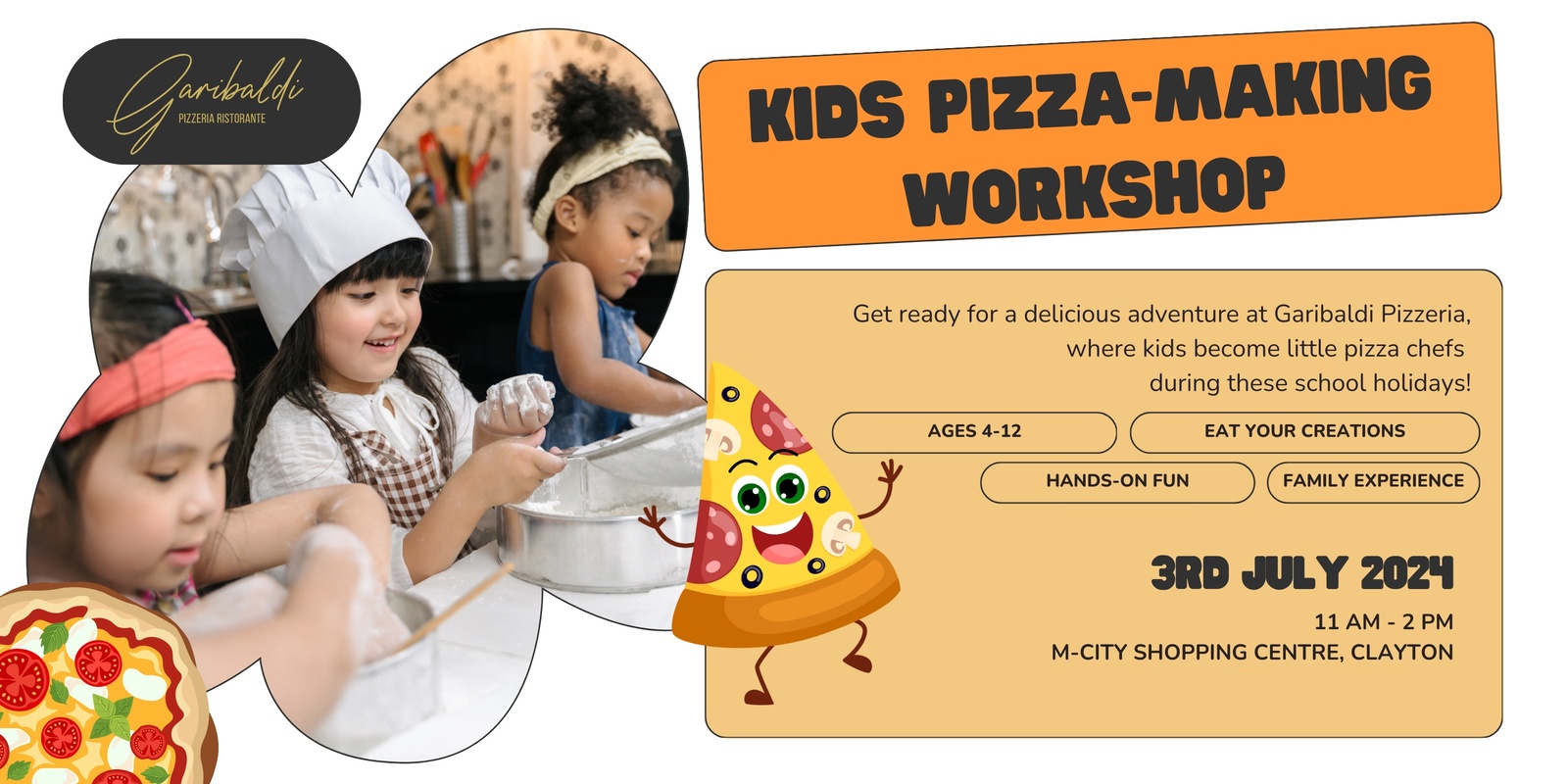 Banner image for Garibaldi Pizzeria x M-City Kids Pizza Making Workshop