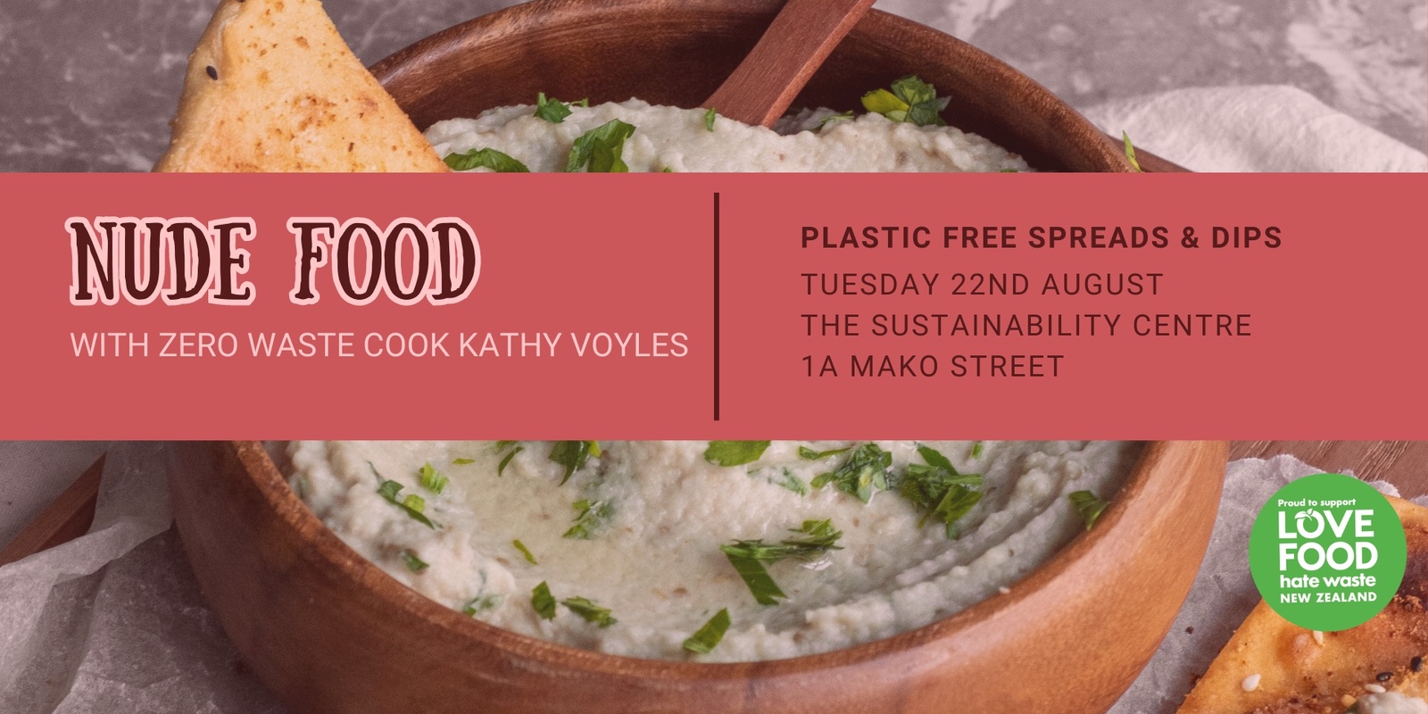 Banner image for Nude Food: Plastic-Free Spreads & Dips