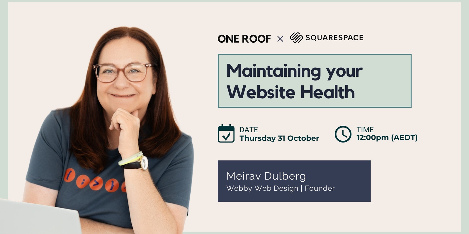 Banner image for Maintaining your Website Health | One Roof x Squarespace Masterclass