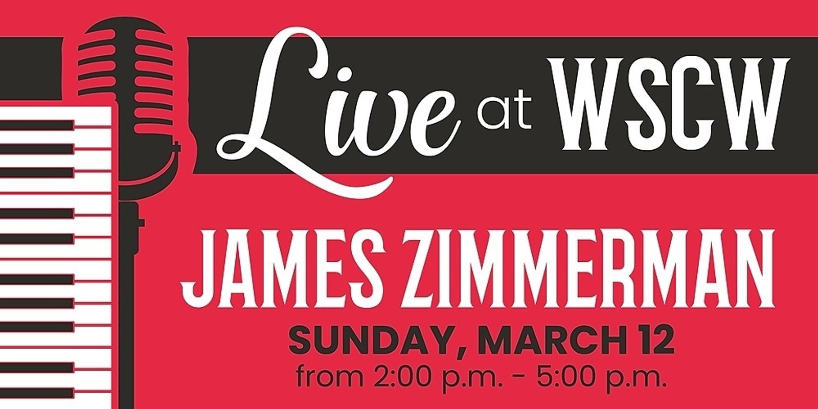 Banner image for James Zimmerman Live at WSCW March 12