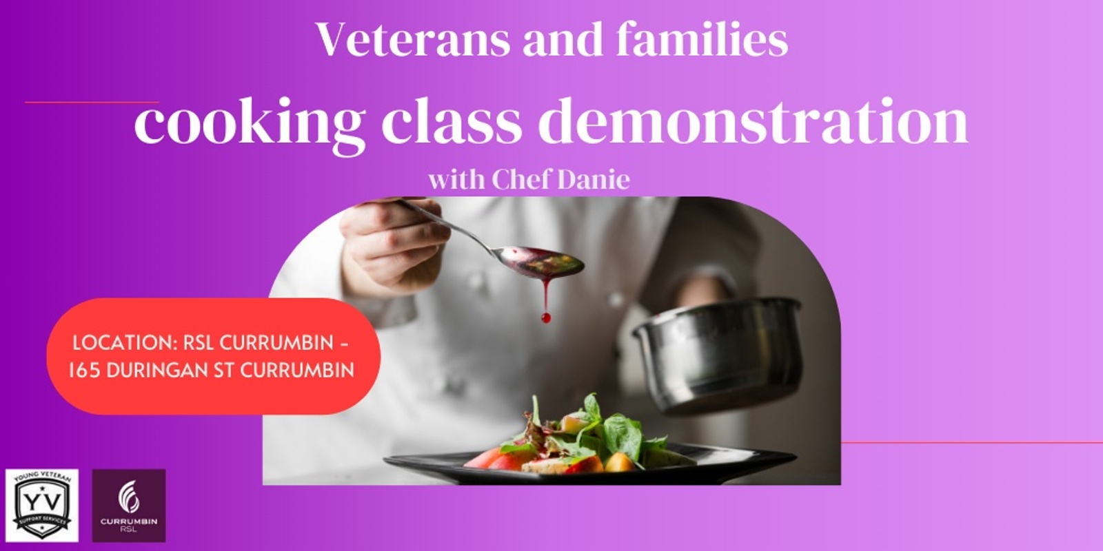 Banner image for Veteran & Family cooking class and demonstration 