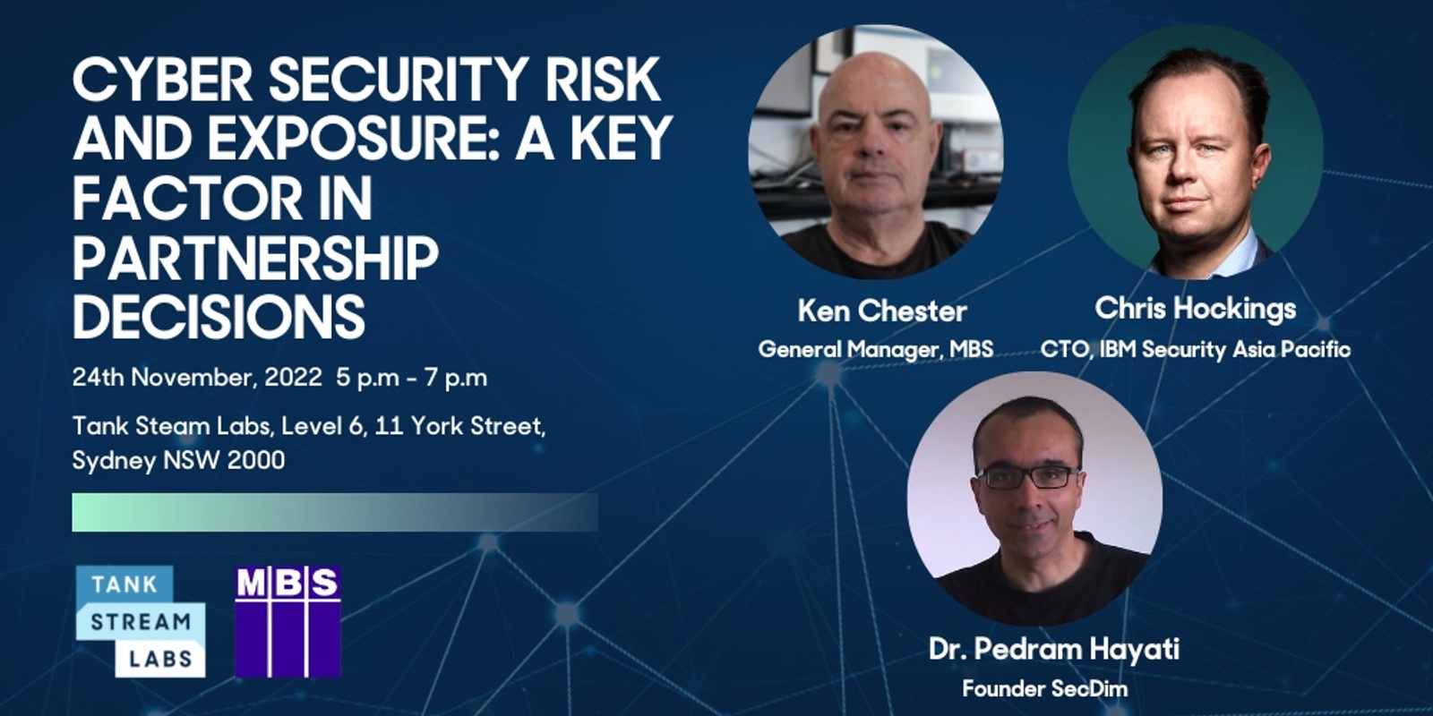 Banner image for POSTPONED: Cyber Security Risk and Exposure: A Key Factor in Partnership Decisions
