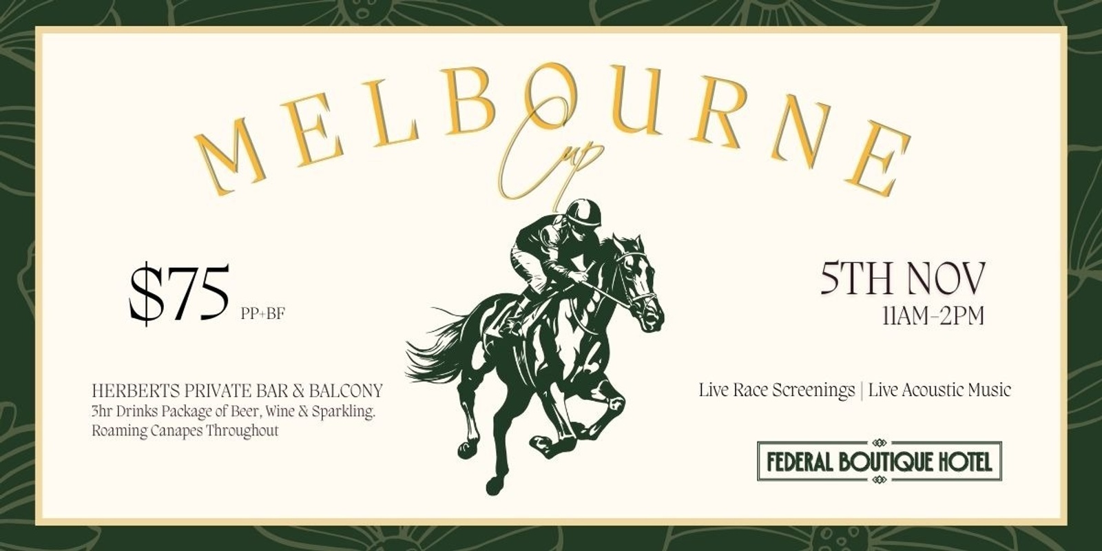 Banner image for Melbourne Cup Day in Herberts