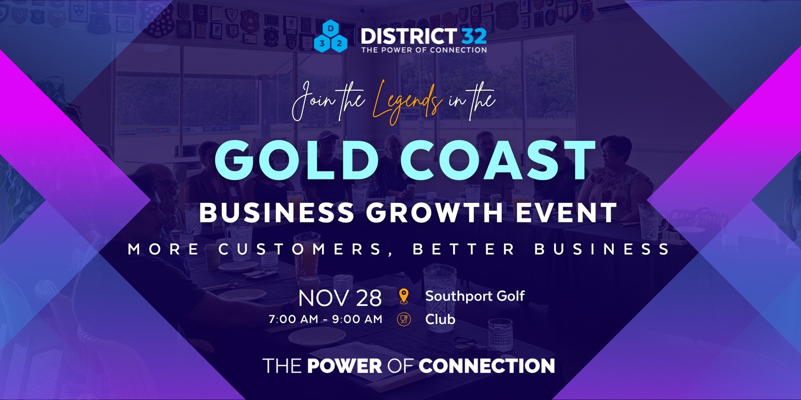 Banner image for District32 Business Networking Gold Coast – Legends- Thu 28 Nov