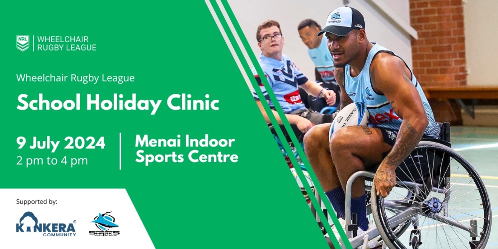Banner image for Wheelchair Rugby League School Holiday Clinic (Sutherland Shire)