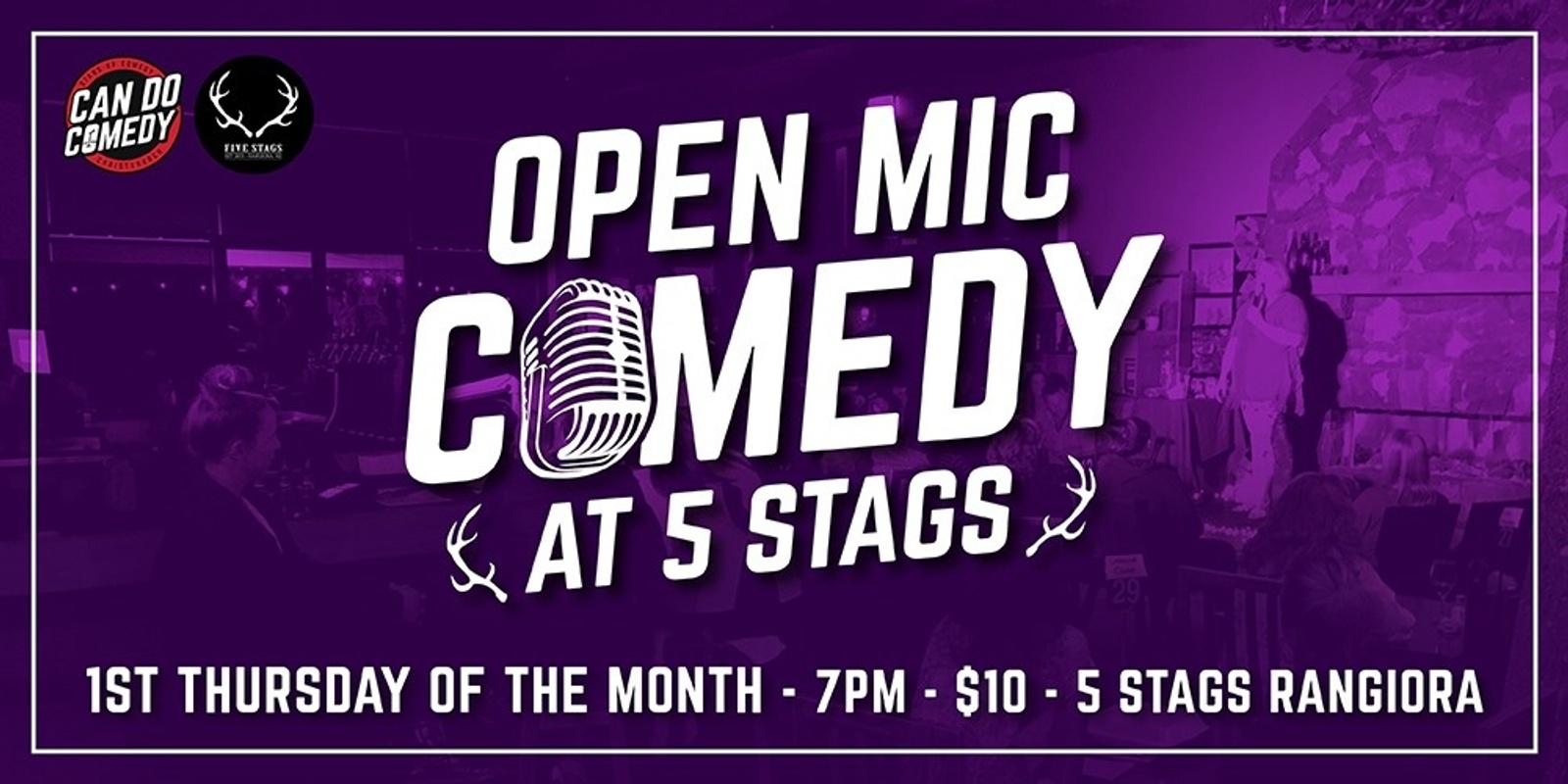 Banner image for Open Mic Comedy At 5 Stags
