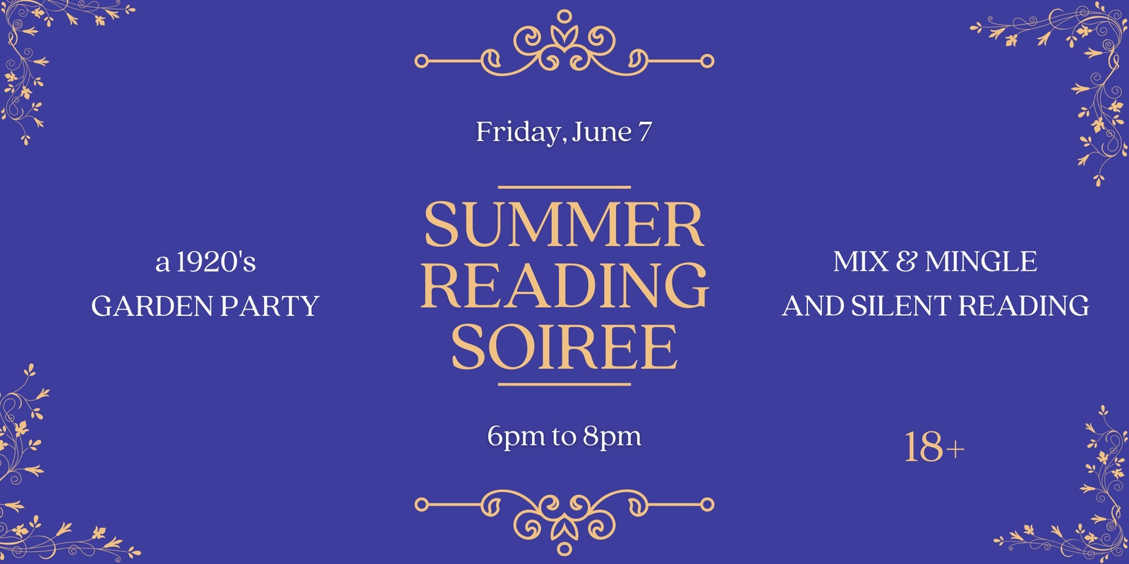 Banner image for Summer Reading Soiree: 1920's Garden Party