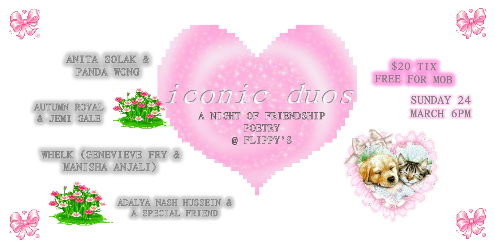 Banner image for iconic duos: a night of friendship poetry 