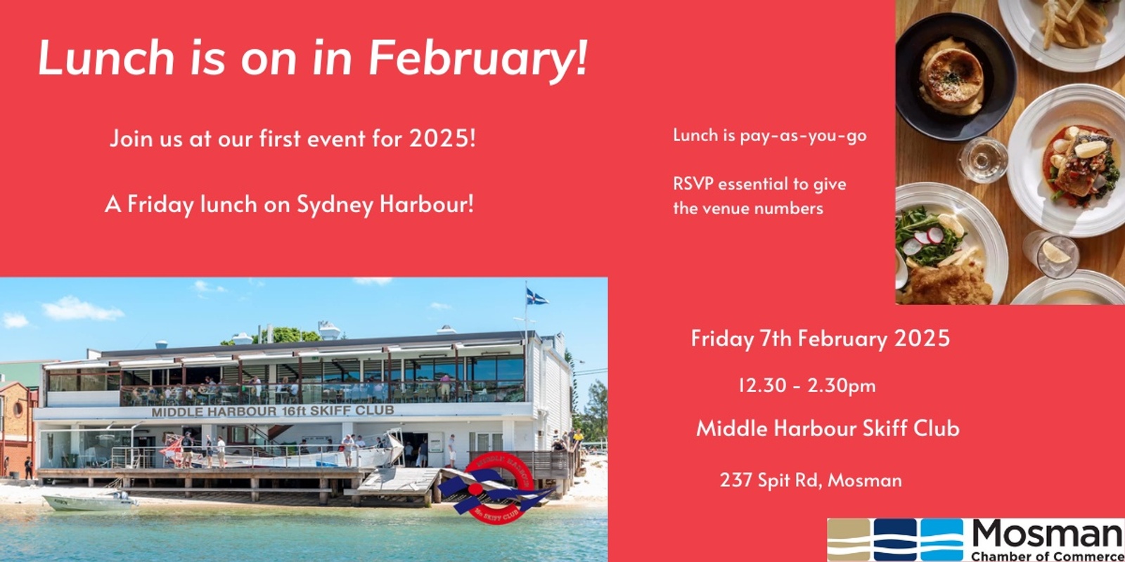 Banner image for Mosman Chamber Lunch - Middle Harbour Skiff Club