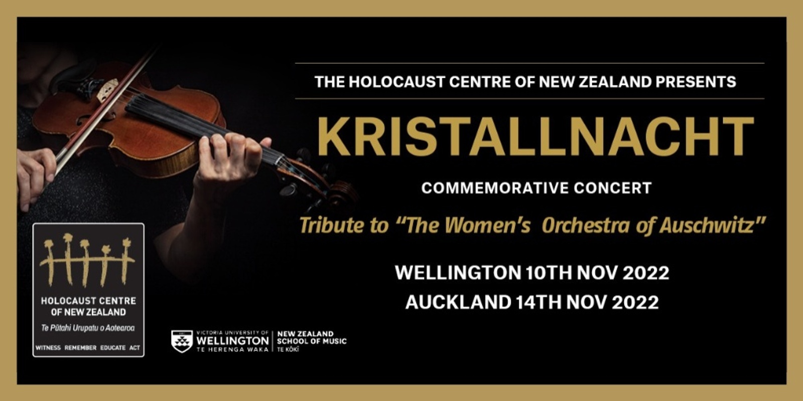 Banner image for Wellington's Kristallnacht Commemorative Concert
