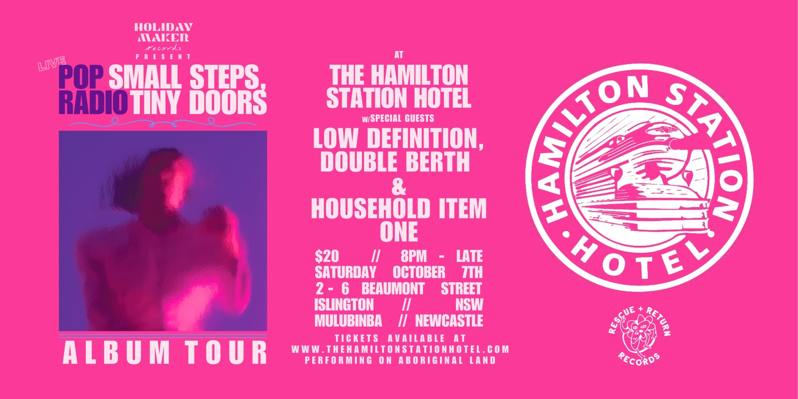 Banner image for Pop Radio 'Small Steps, Tiny Doors' Album Launch Tour w/ Low Definition, Double Berth & Household Item One