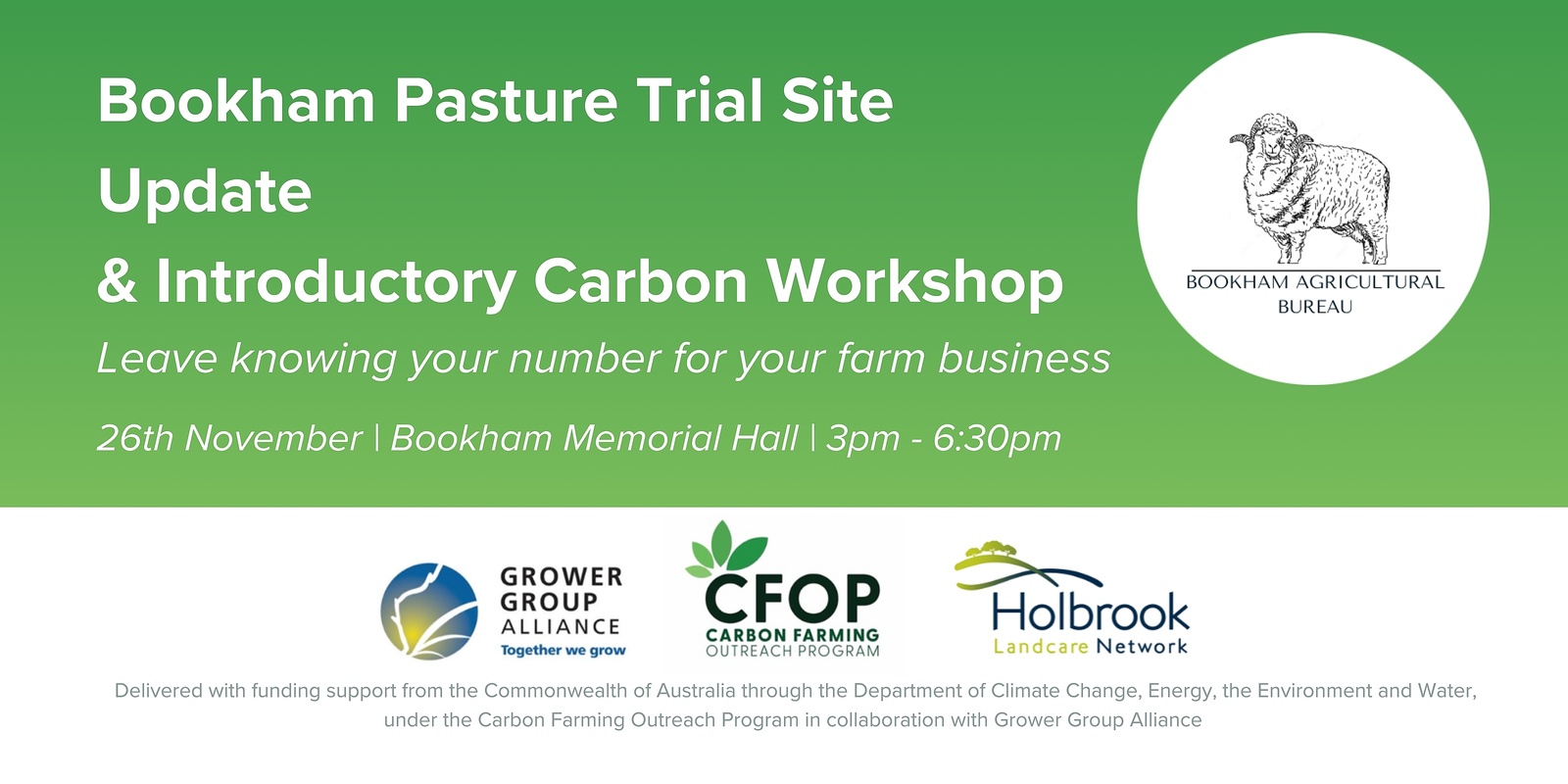 Banner image for Bookham Pasture Trial Site & Introductory Carbon Workshop 